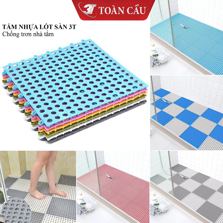 Tấm nhựa vuông lót sàn chống trơn trượt cho nhà tắm, vệ sinh ...