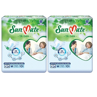 [FREESHIP] Combo 2 gói tã dán người lớn Sunmate size M10, ML10, XL10