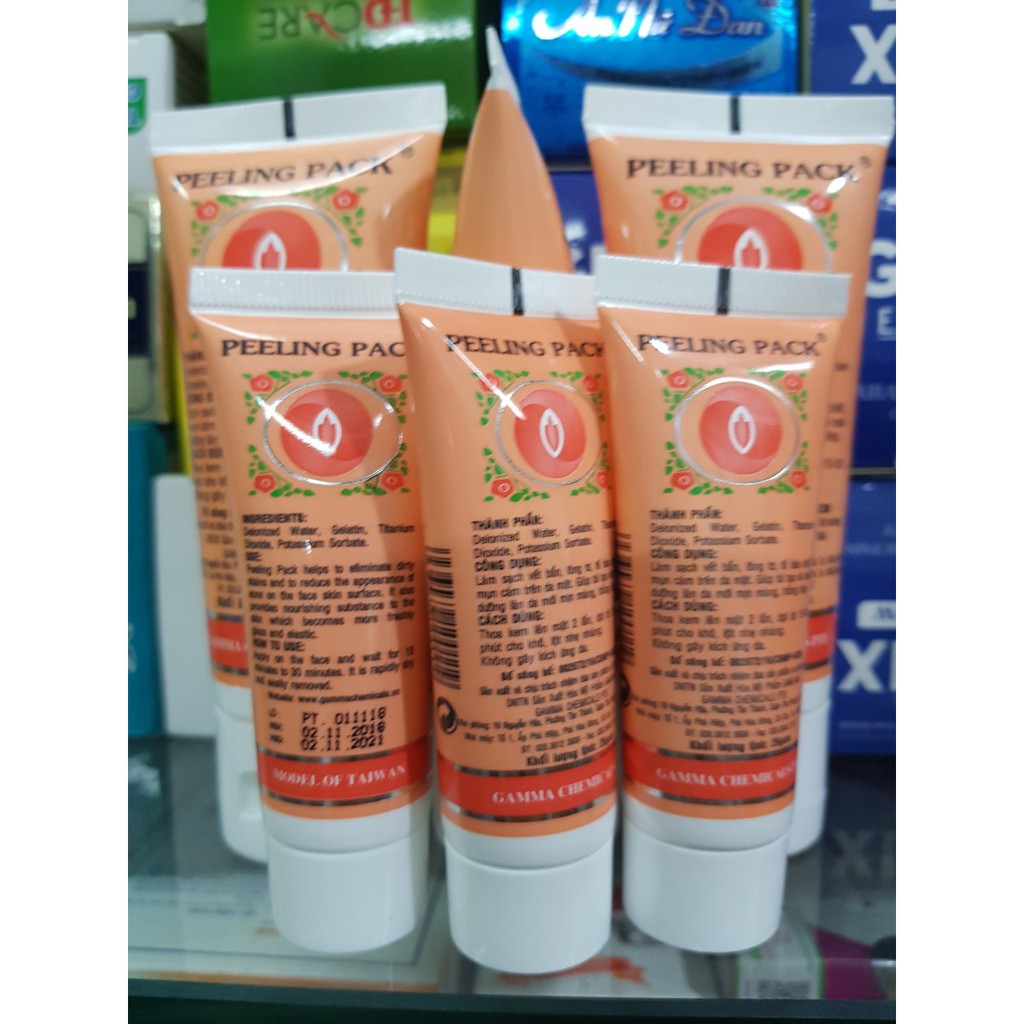 peling back tube gel mặt nạ lột mụn peeling pack