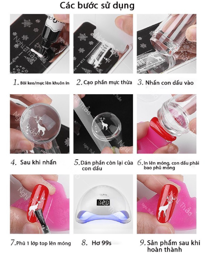 Con dấu in móng tay ( SẢN PHẨM CHỈ BAO GỒM 1 CON DẤU VÀ 1 TÁM GẠT)