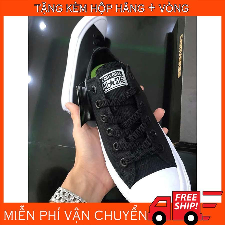 [CÓ KÈM HỘP] Giày Converse Chuck Taylor 2 Đen Trắng Thấp Cổ (Thời Trang)