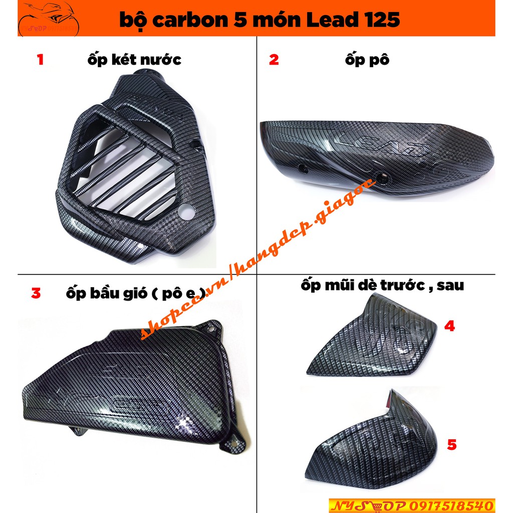 Bộ carbon 5 món cho lead 2017 - 2019 hàng artista loại 1