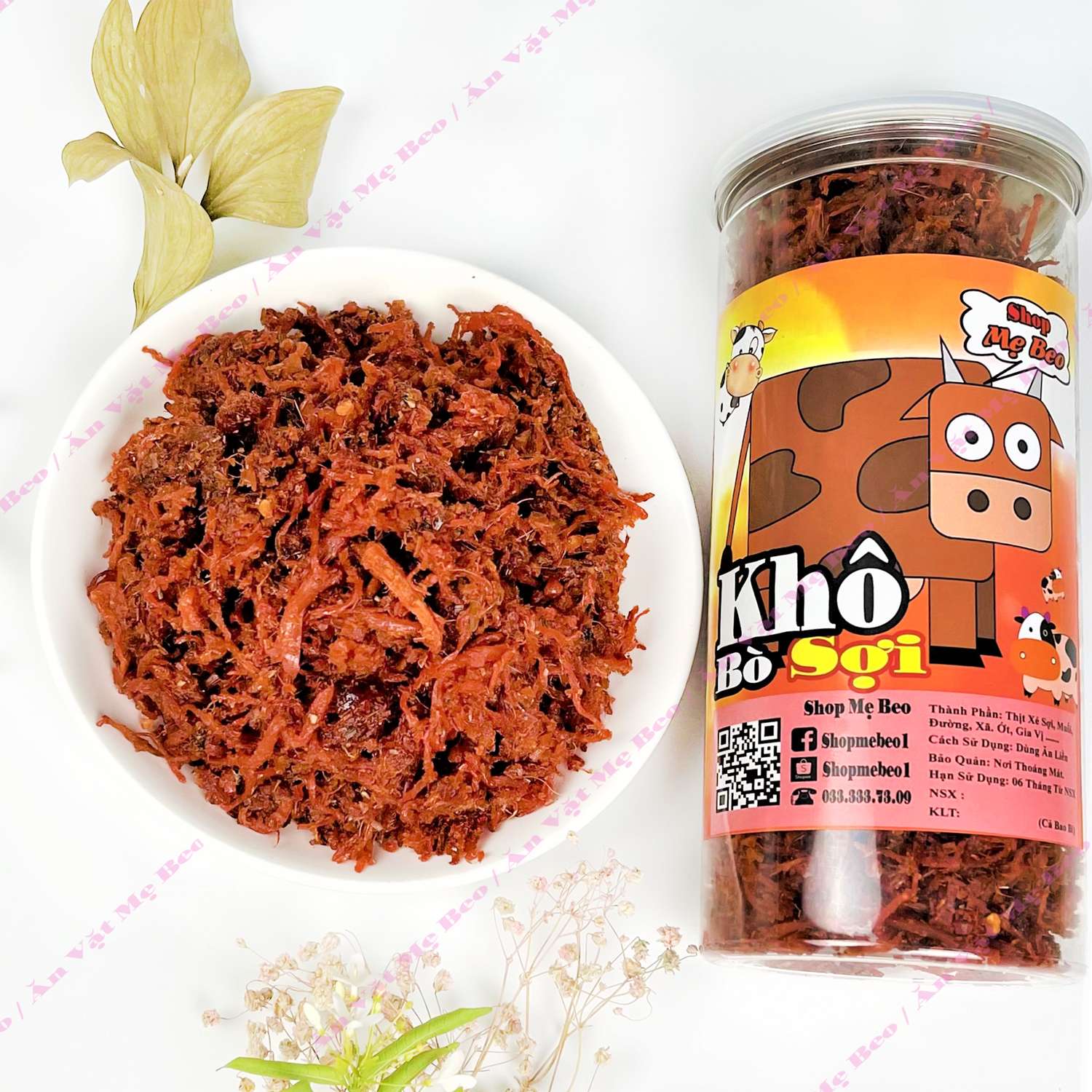 [ HOÀN TIỀN 10% ]500Gr Khô Bò Xé Sợi Cay Cay Cực Ngon ( Khô heo Vị Bò)