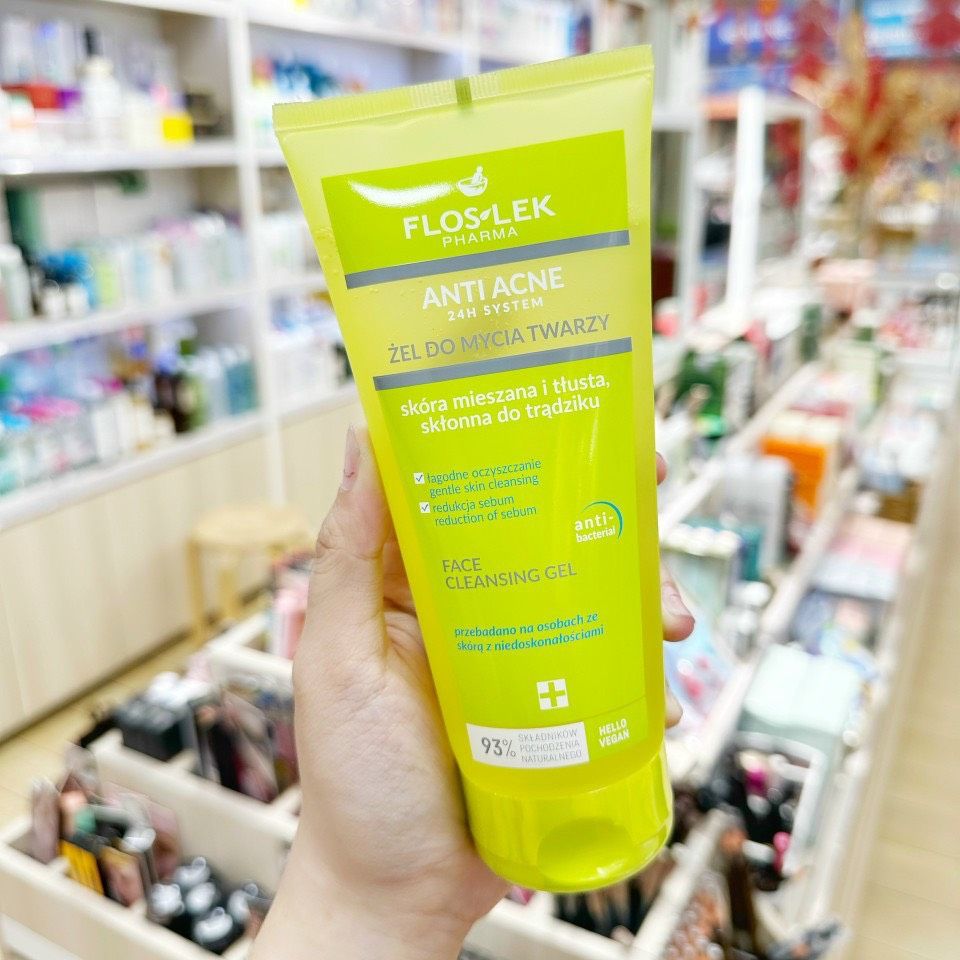 SỮA RỬA MẶT FLOSLEK ANTI ACNE FACE CLEANSING GEL CHO DA NHỜN MỤN 200ML
