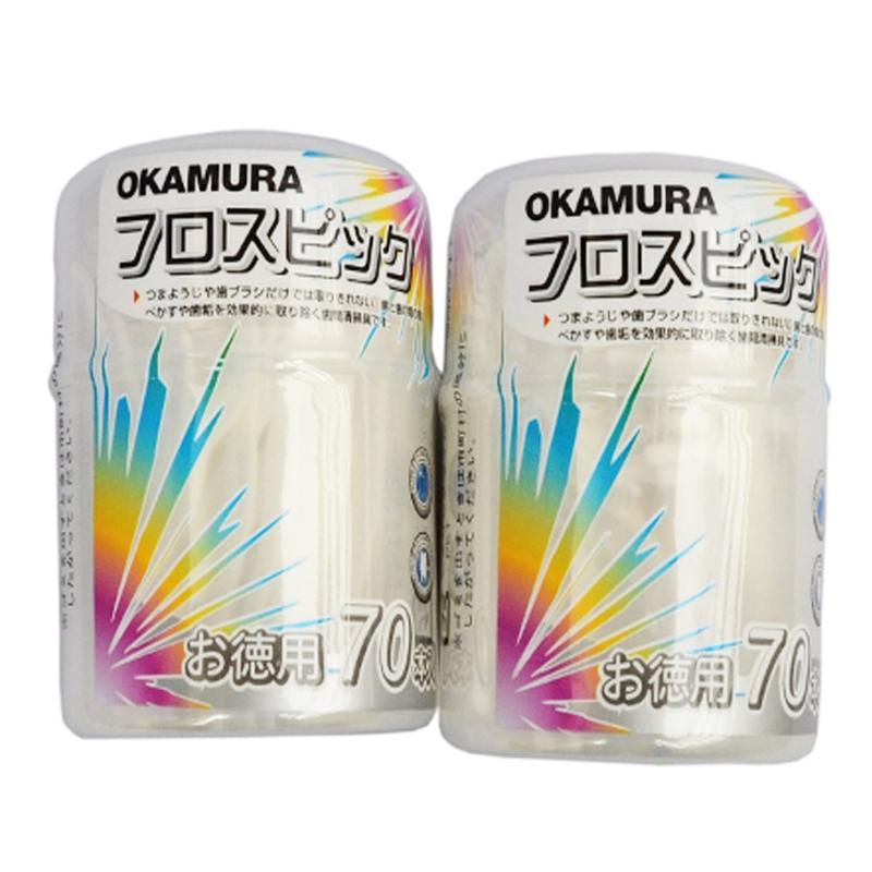 Okamura-Combo 2 Hộp Tăm chỉ nha khoa hộp Okamura Japan (Hộp 70 cây*2)