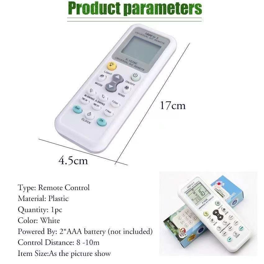 1000 in1 K-1028E Universal Wireless Remote Control AC Digital LCD Remote Control for Air conditioner
