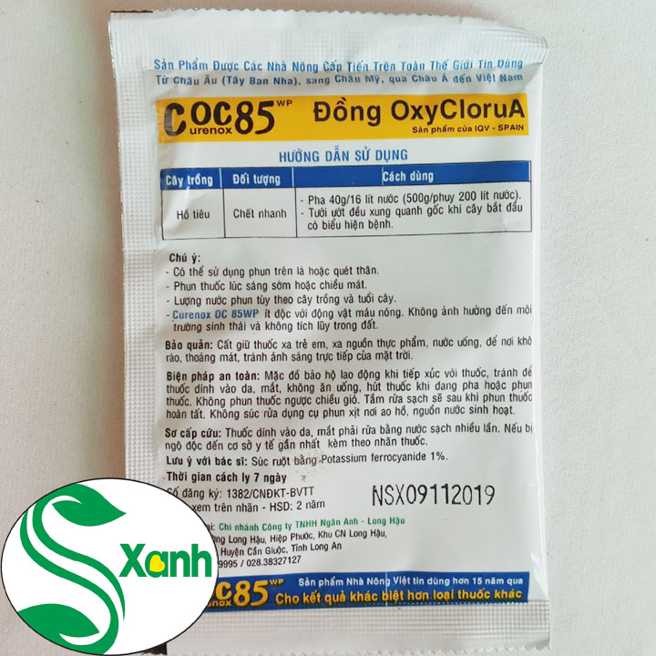 Thuốc trừ nấm bệnh cây trồng COC 85WP