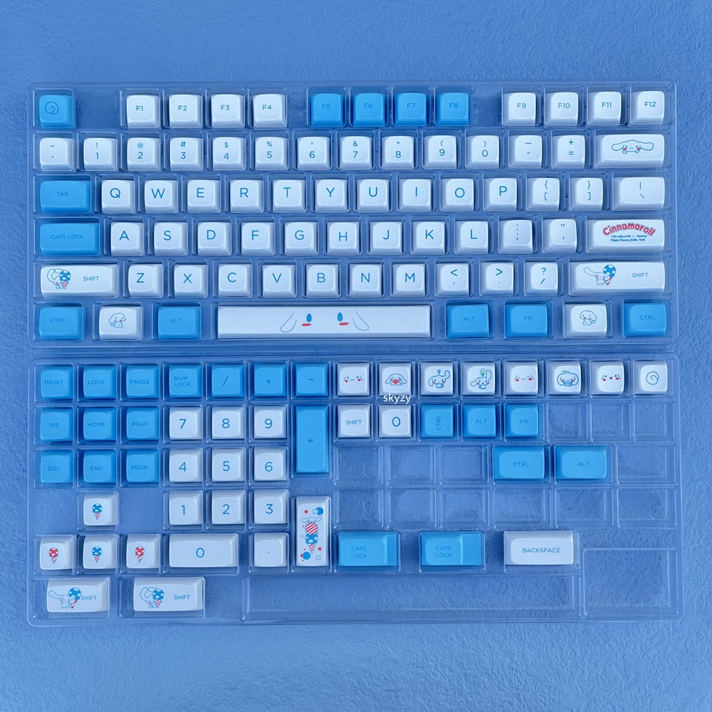 124 Keys Keycaps XDA Profile Cute Anime PBT DYE-SUB Mechanical Keyboard Keycap Set