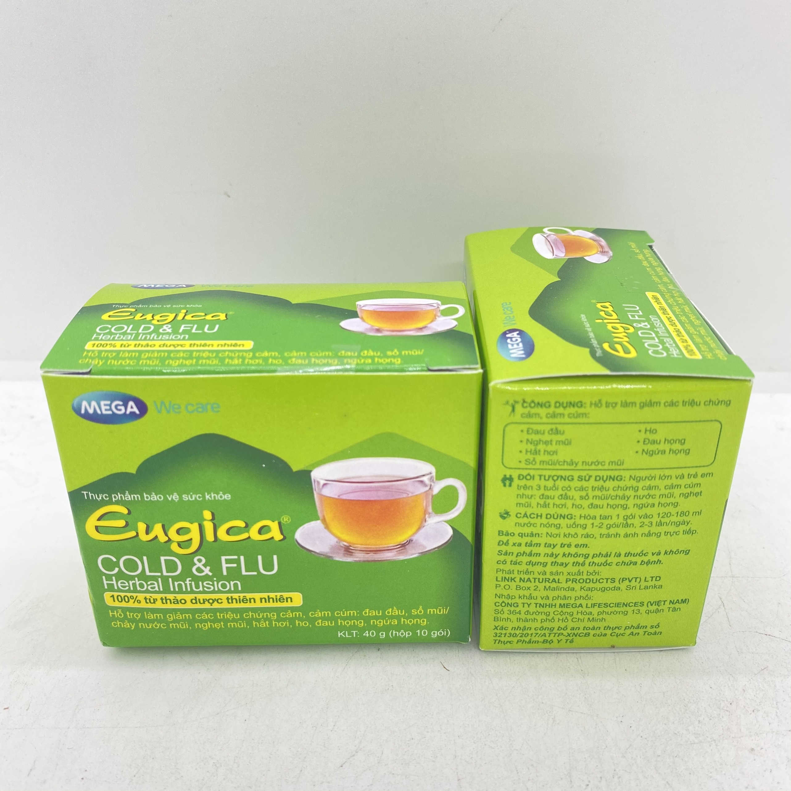Trà Thảo Dược Eugica Cold & Flu - Hộp 10 Gói