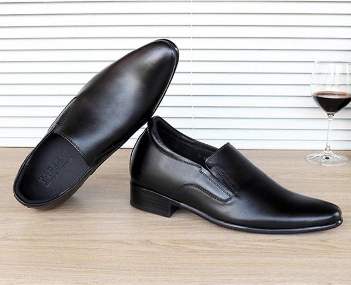 Giày Tăng Chiều Cao Nam S970 Đen Cao 8Cm