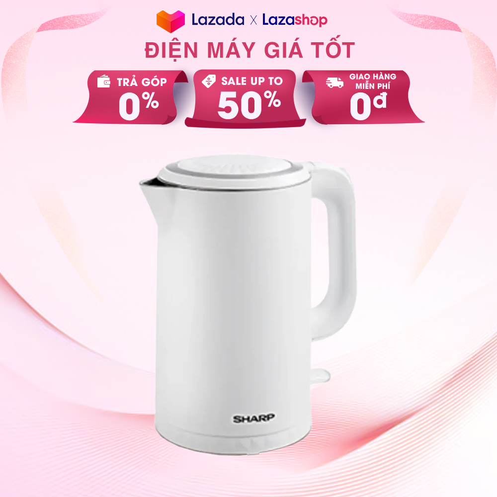[Giao tại HCM] Bình đun siêu tốc Sharp 1.7 lít EKJ-17EVPS-WH