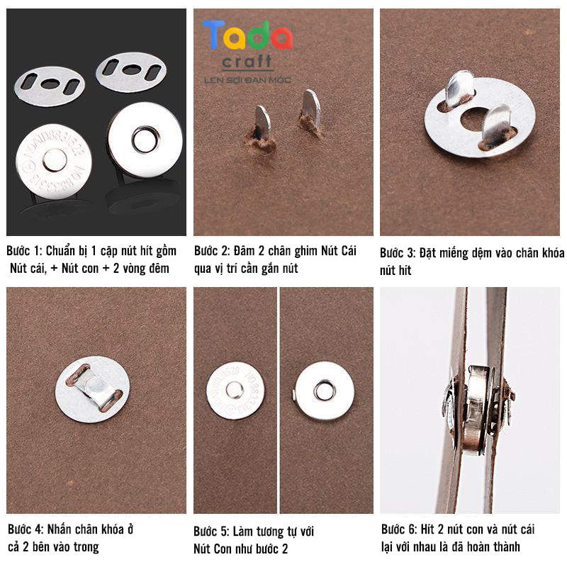 Pair of Magnetic Snap Buttons - Wallet Accessories