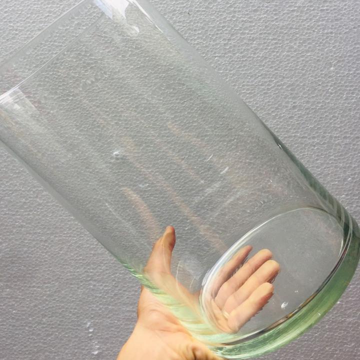 Chậu thủy tinh , bể cá mini trụ tròn 18x25cm