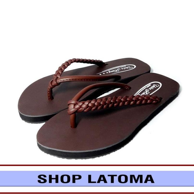 Dép nữ xỏ ngón quai bính thời trang Latoma TA0161 (Nâu) giá rẻ