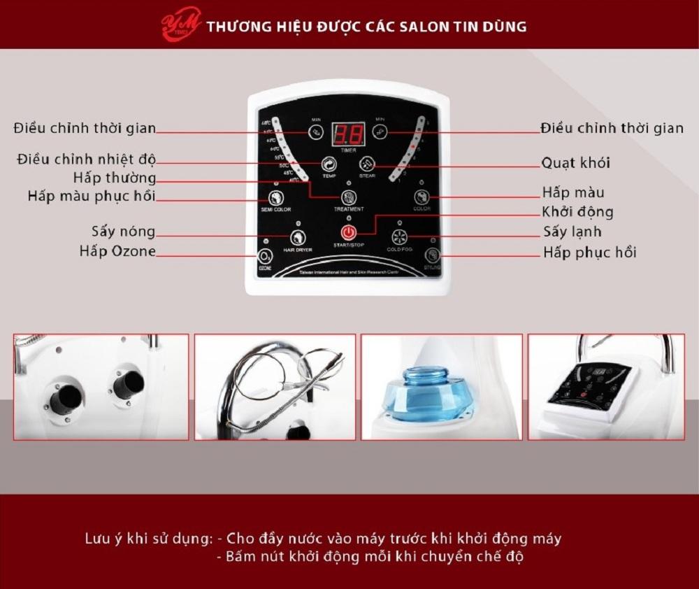 [Trả góp 0%]Máy hấp dầu 2 đầu YM-33 _ Trăng Đỏ