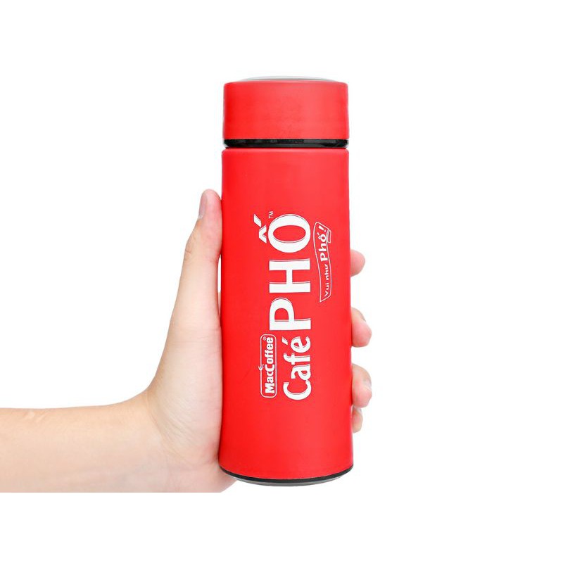 Bình giữ nhiệt Cafe Phố 400ml lõi thuỷ tinh