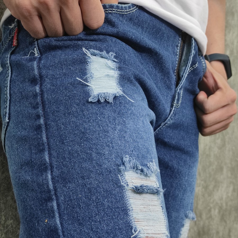 Quần Short Jeans Nam Q416 Xám Đậm