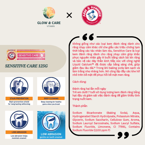 Arm & Hammer Advance White Pro/Charcoal/Enamel Care Sensitive Toothpaste 75ml