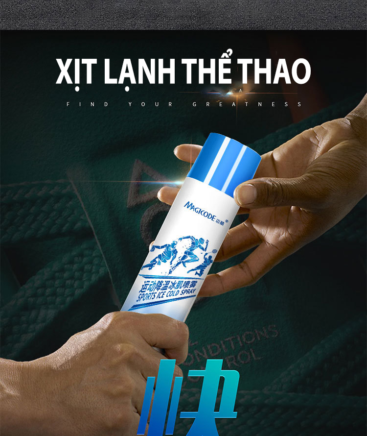 Xịt Lạnh Giảm Đau Thể Thao Magicode - Chai 200ml