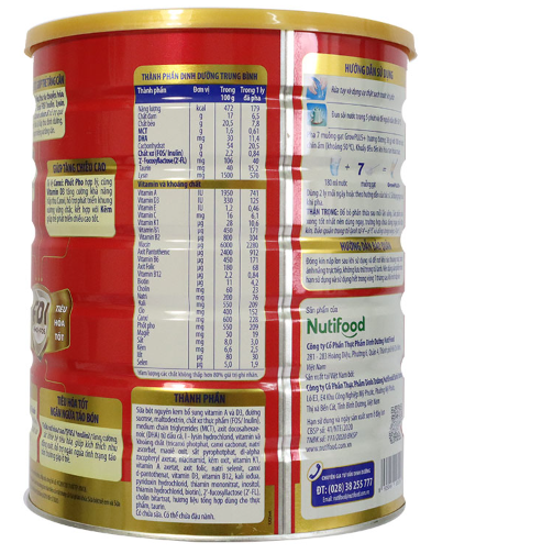 (Date T9/2024)Sữa bột Nutifood Grow Plus 1.5 kg (Đỏ)