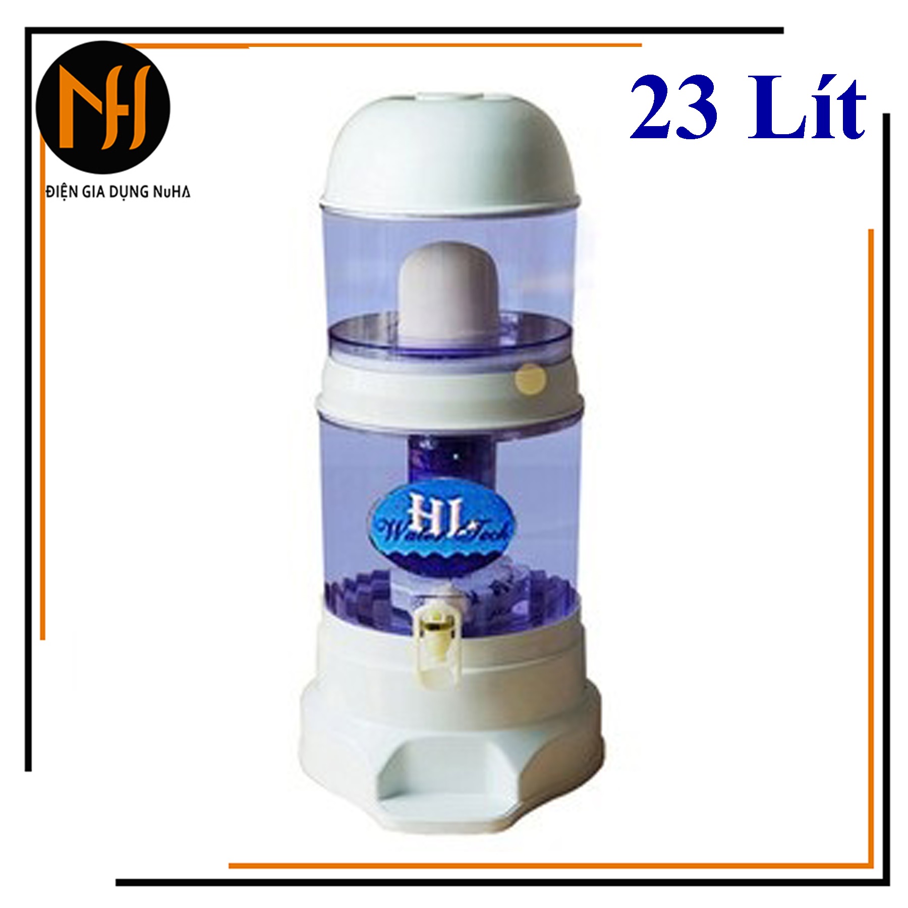 [Video Hướng Dẫn Lắp] Bình lọc nước uống trực tiếp cao cấp Hưng Long 23L (Trắng) có linh kiện thay thế