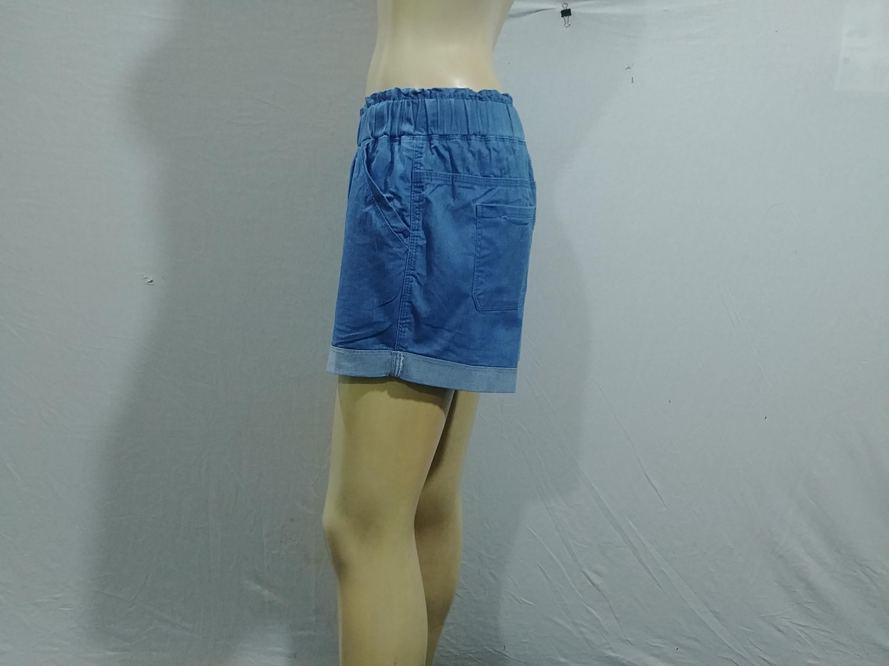 [HCM]quần short jean lưng thun lai lật