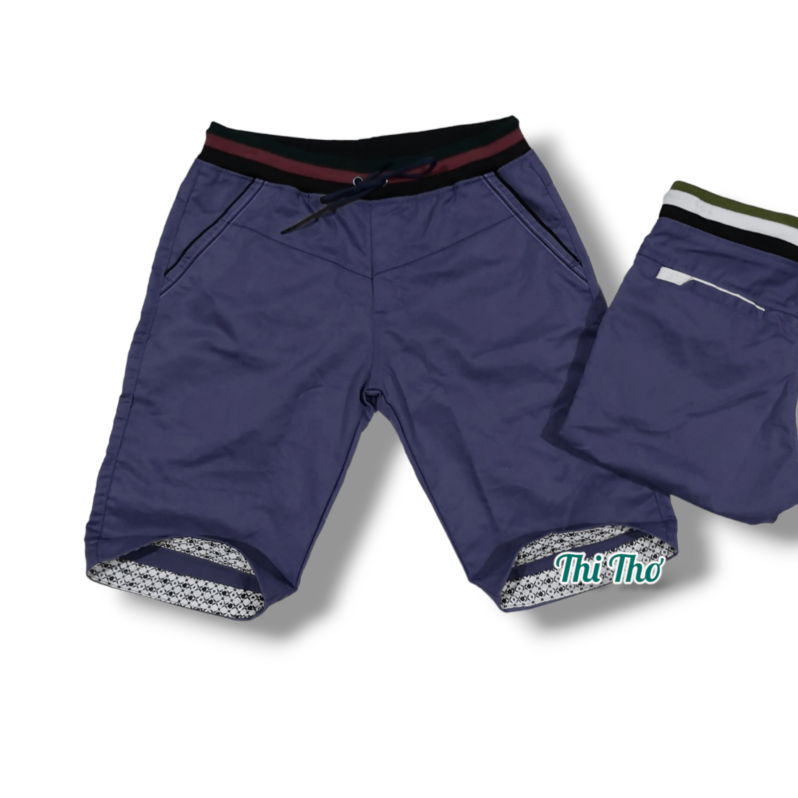 quần sọt kaki nam lưng thun vải co giãn