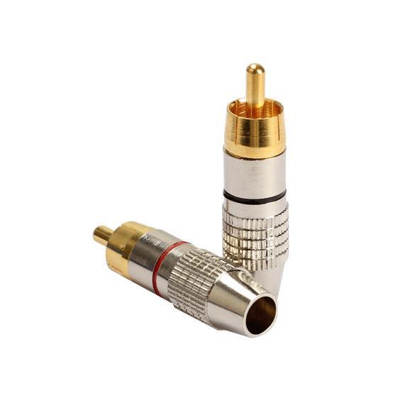 4 cái RCA Cắm Âm Thanh Video Khóa Dây Cáp Kết Nối Cắm Titanize Cổng Kết Nối-quốc tế
