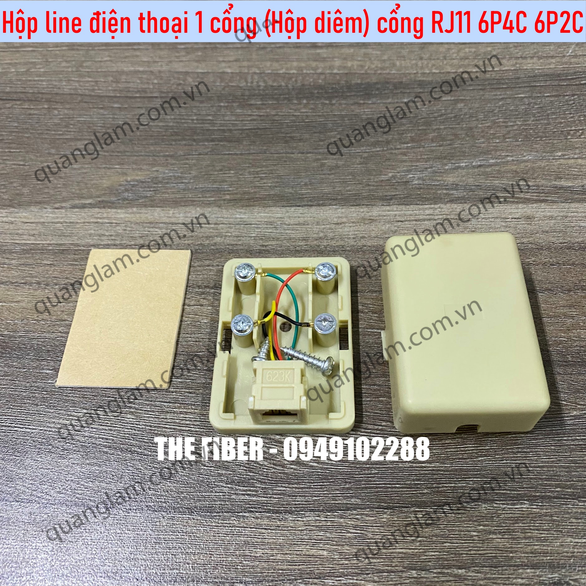 Hộp line điện thoại 1 cổng cổng rj11 6p4c 6p2c