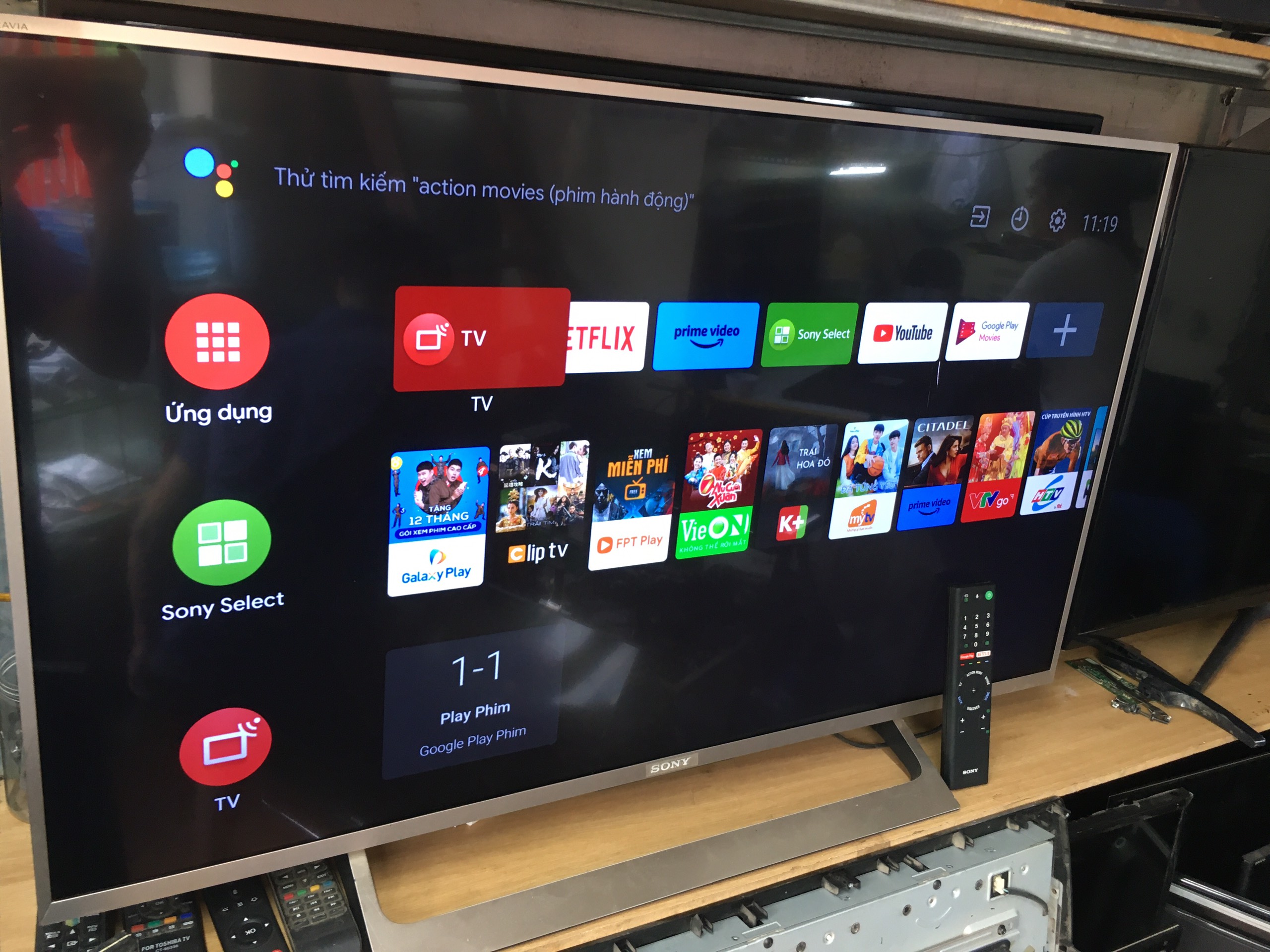 Android Tivi Sony 43 inch bắt wifi,youtobe cực nhanh