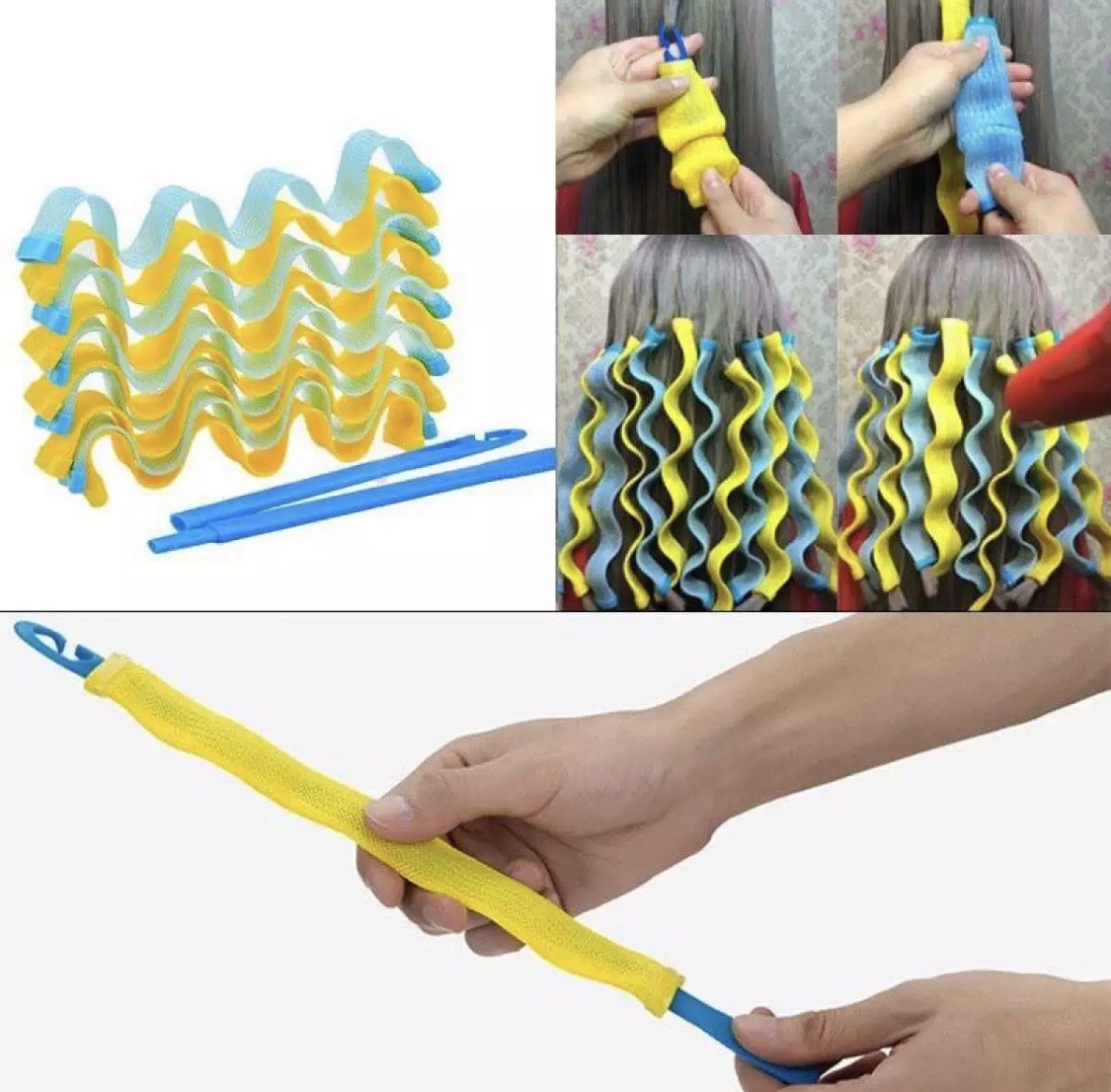 12 lô uốn tóc retro sóng nước 30cm và 45cm