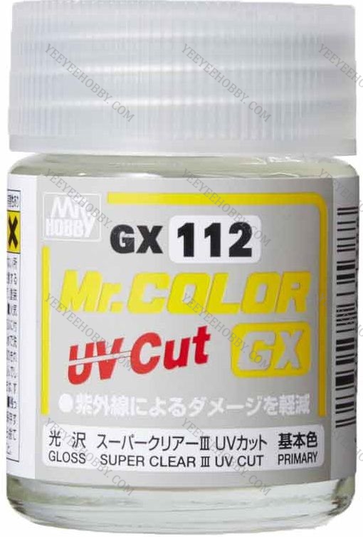 Sơn mô hình/sơn phủ/sơn bảo vệ mr hobby - mr color gx super clear iii uv cut gx112-gx113