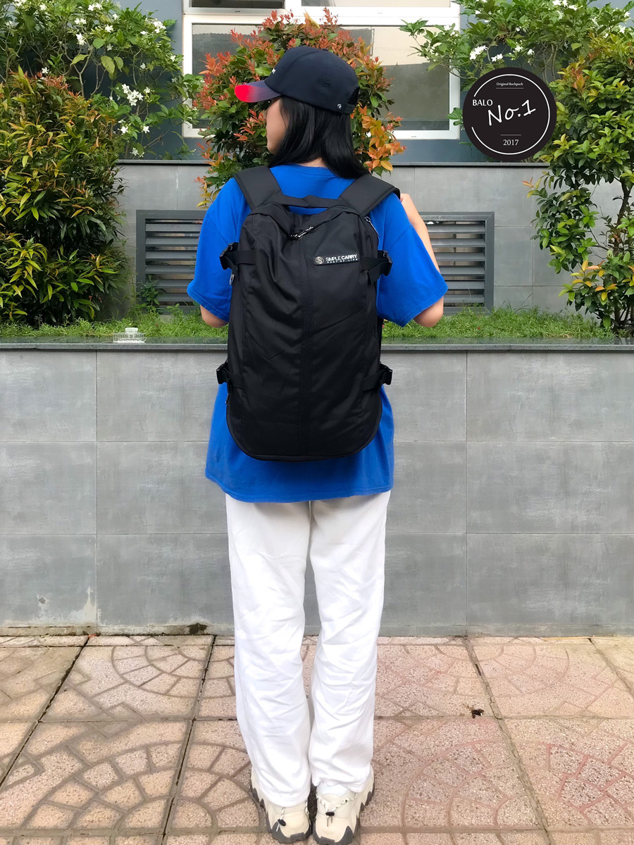 [HCM][FLASH SALE] [Tặng Kèm Vớ] Balo Thời Trang Cao Cấp Simple Carry Mattan 3 Black