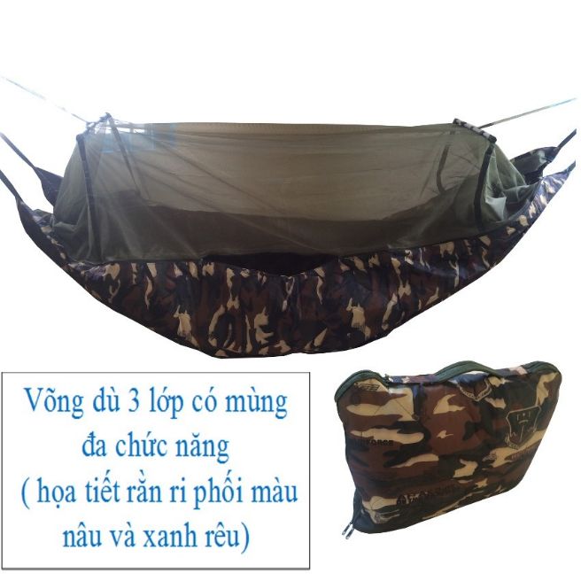 Võng dù có mùng 2 lớp Thái Lan