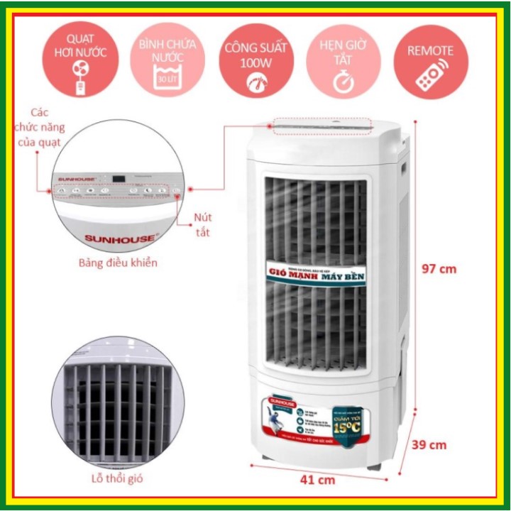 Quạt điều hòa Sunhouse SHD7723 - Hàng công ty SUNHOUSE...