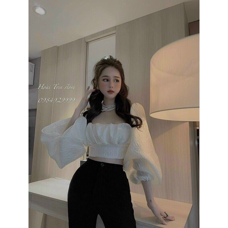ÁO TIỂU THƯ TAY PHỒNG CỘT NƠ M1