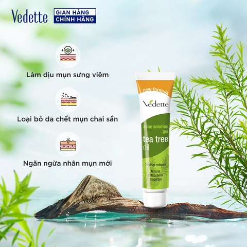 Gel Giảm Mụn Tràm Trà Vedette 18g