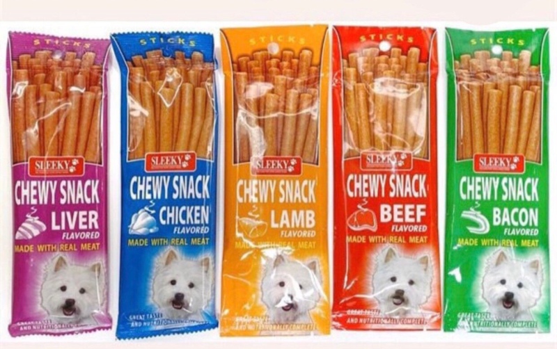 Bánh xương mềm Sleeky Chewy Snack cho chó gói 8que