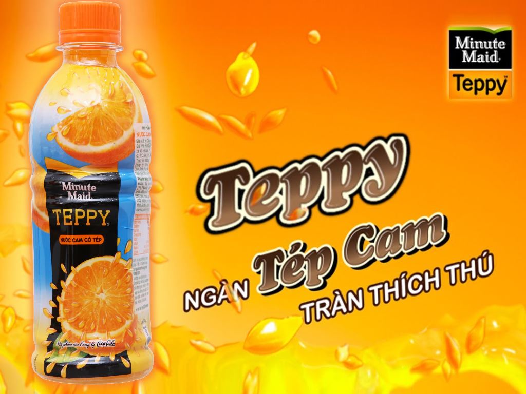 [Siêu thị WinMart] - Nước cam có tép Teppy chai 327ml