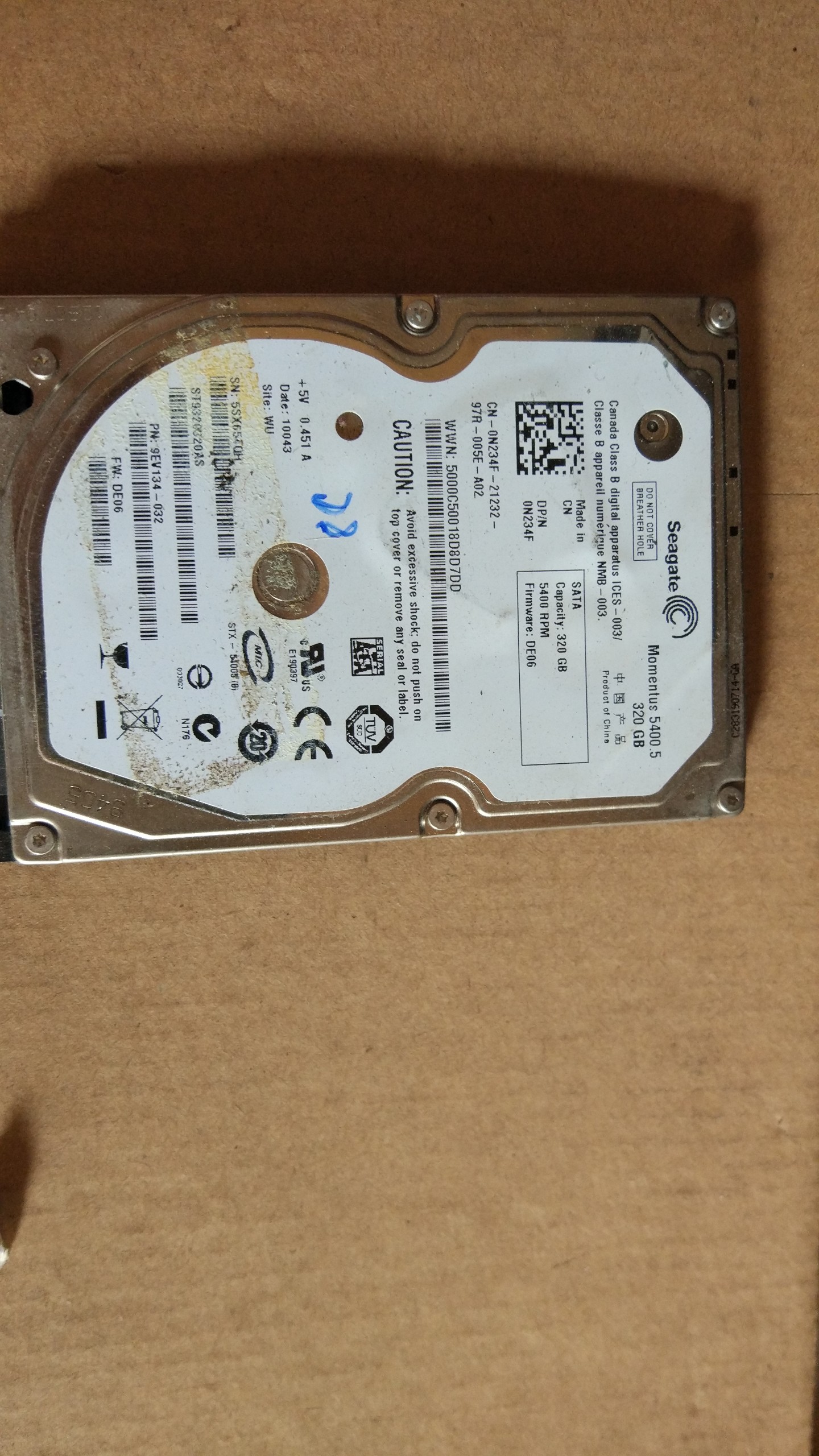 Ổ cứng laptop 320Gb HDD Seagate có sẵn Windows 10