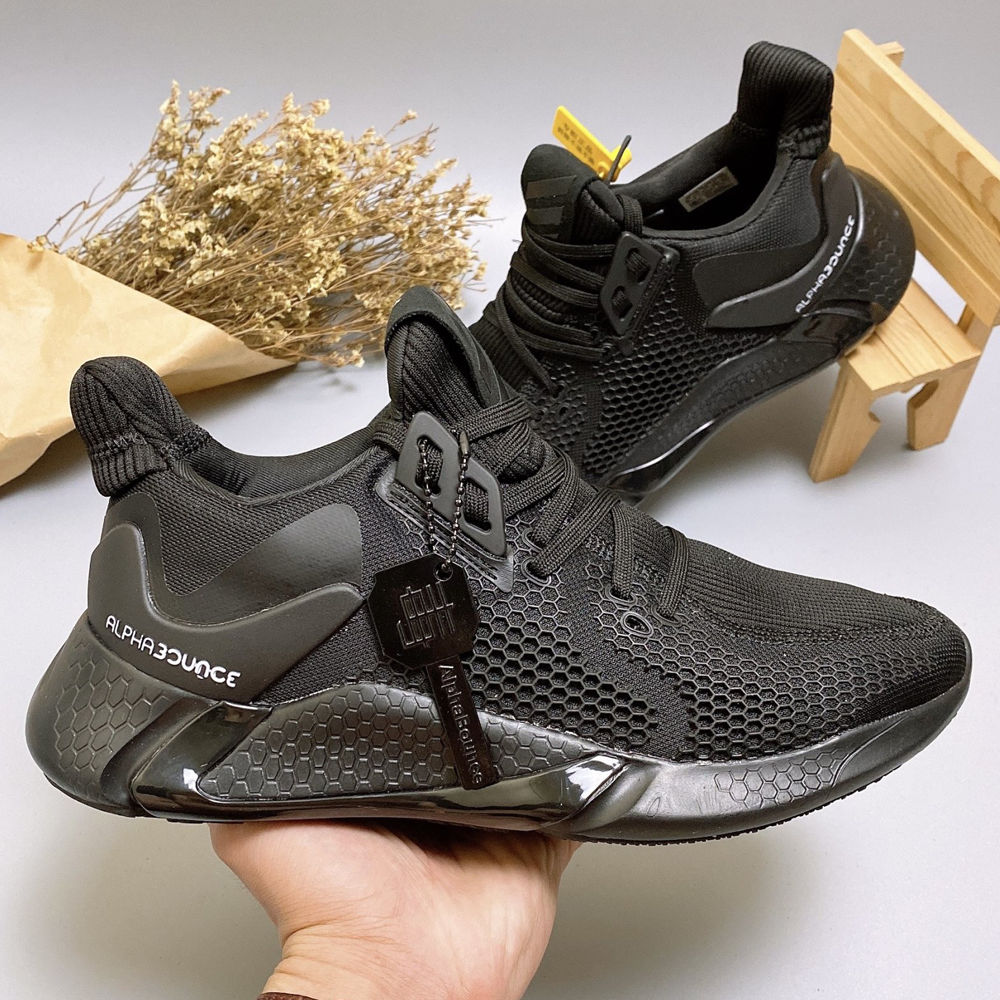 [Full box & Freeship] Giày Thể Thao Sneaker Alphabounce Đen Full Version 2020 - Nam Nữ