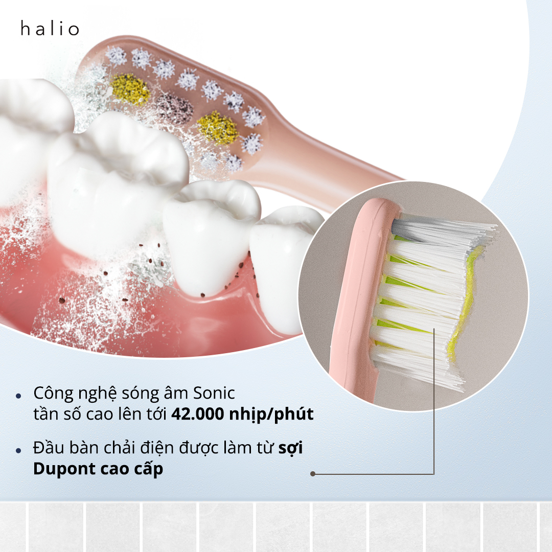[HB Gift] Bàn Chải Điện Halio Sonic SmartClean Electric Toothbrush