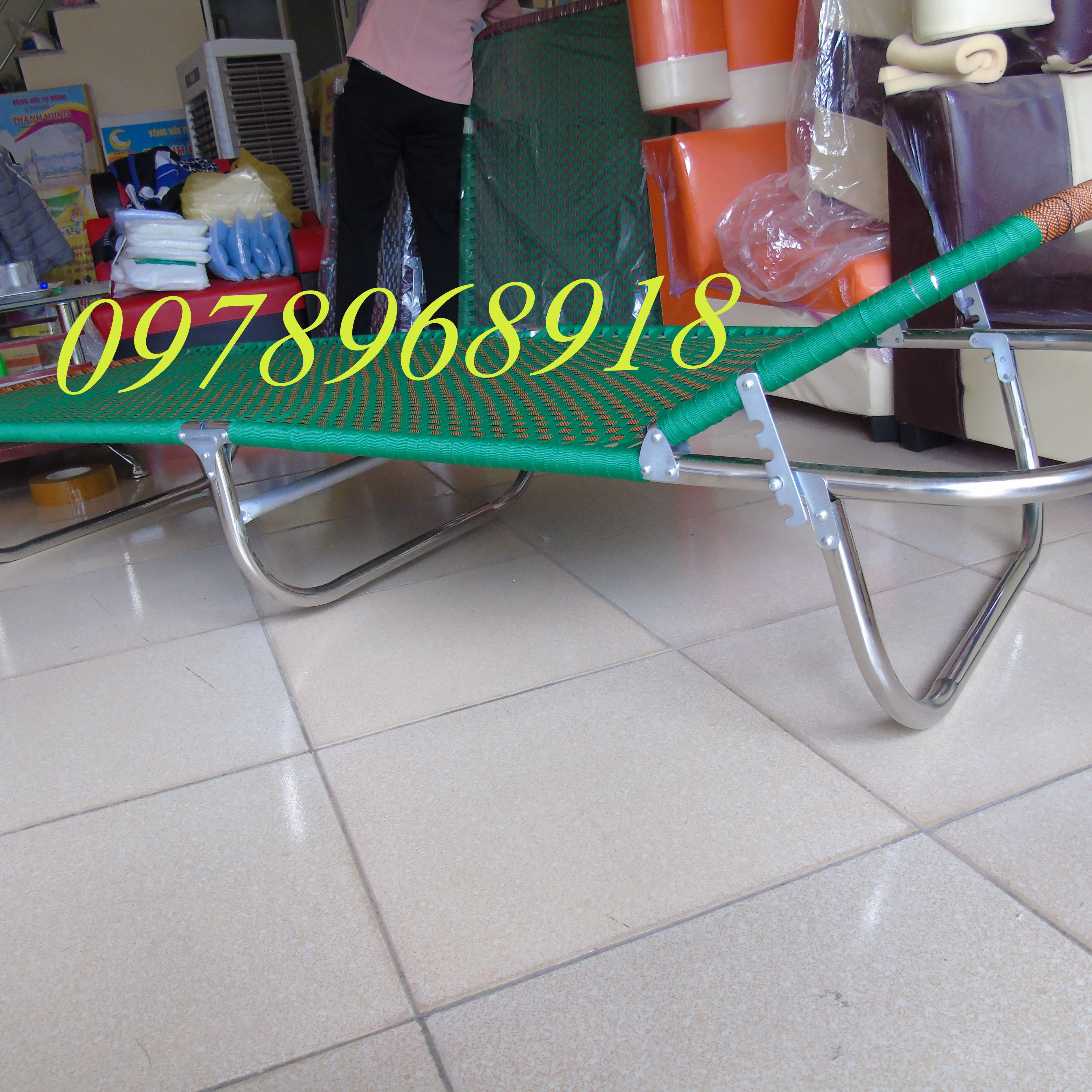 Giường Gấp Đep Khung Inox