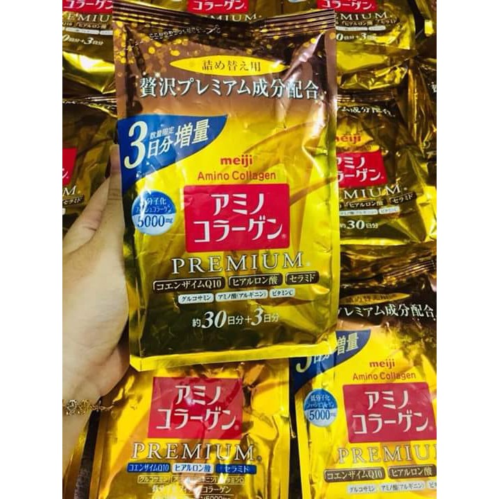 Bột Collagen Meiji Premium màu vàng