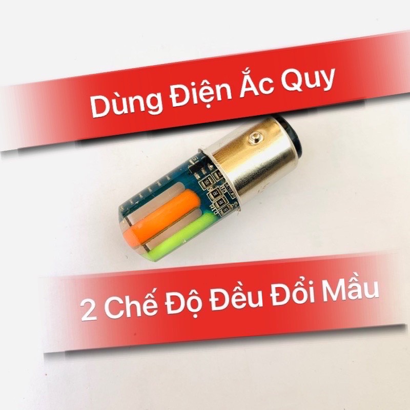 Đèn Led Hậu Nháy 7 Mầu Phủ Silicon Cực Chất S25