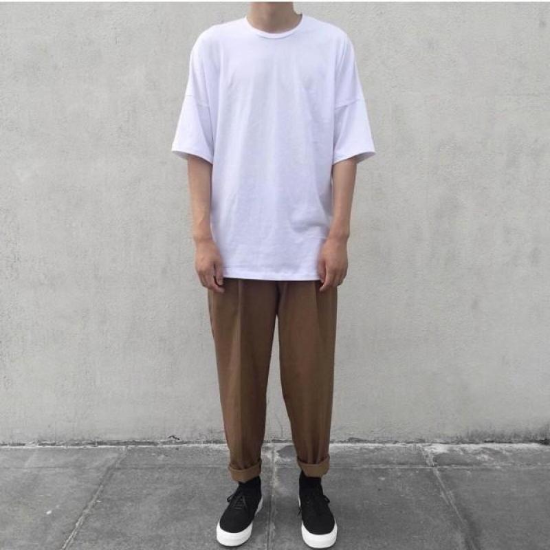 ÁO TEE OVERSIZED BASIC UNISEX ( TRẮNG - ĐEN )