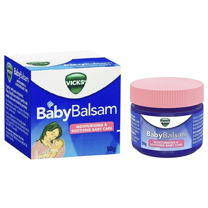 Dầu bôi ấm ngực Vicks Baby Balsam Úc 50g