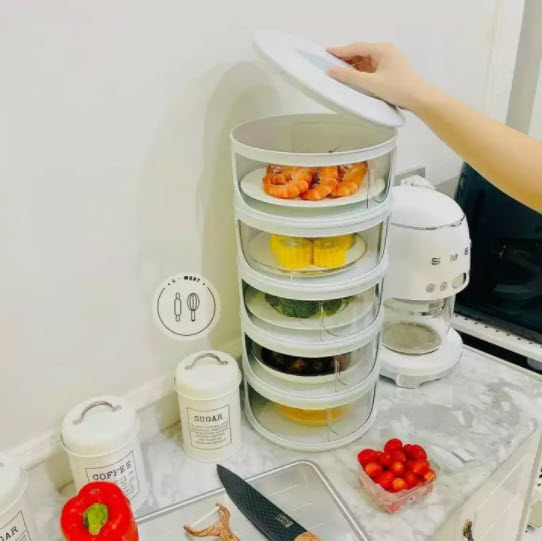 Lồng Bàn Bảo Quản Thực Phẩm Bucook 5 Tầng Mới