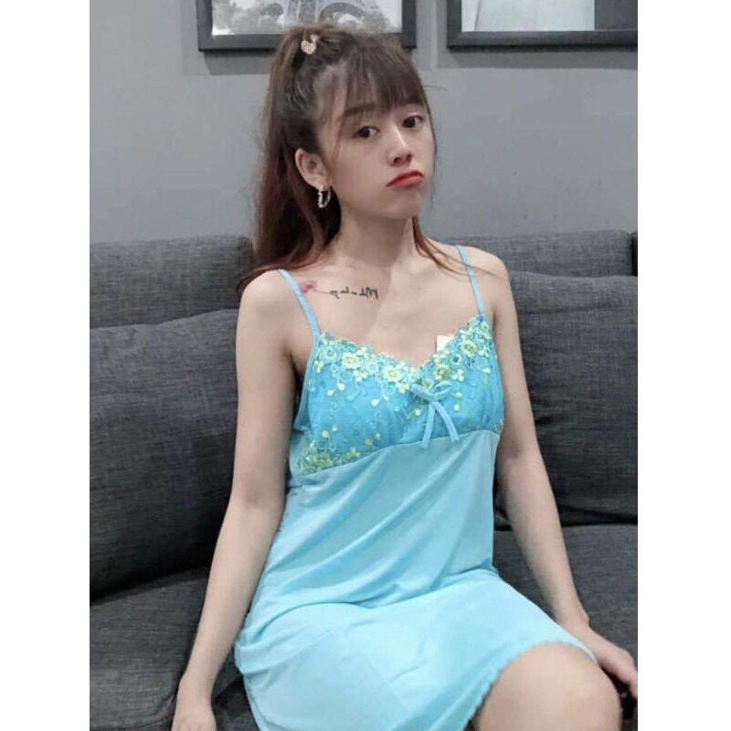 Đầm ngủ thun lạnh 2 dây sexy Đầm dây