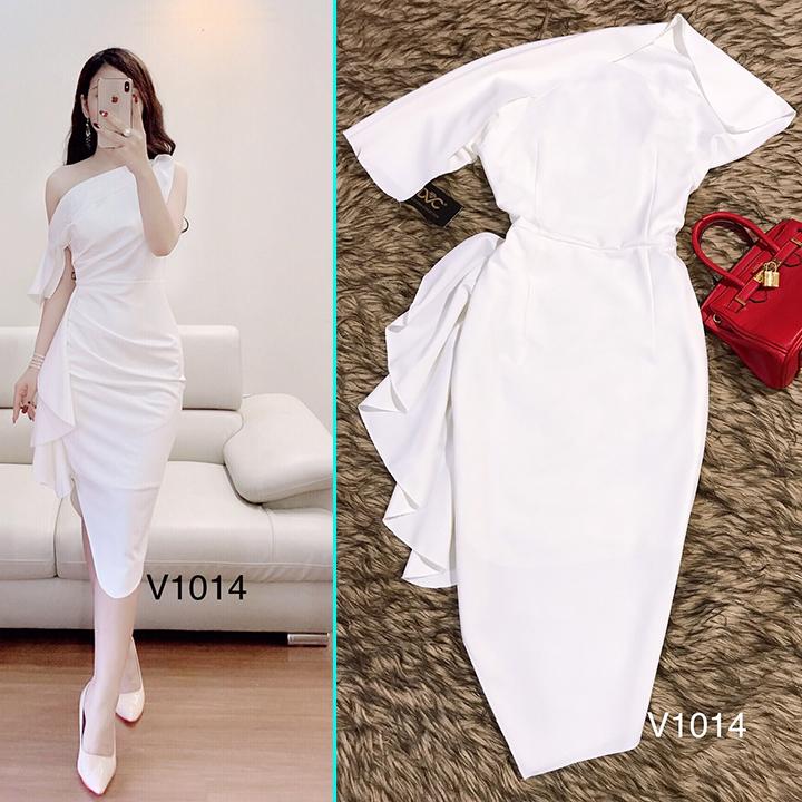 Váy thiết kế cao cấp V1014 -DVC (Kèm ảnh thật trải sàn do shop tự chụp)